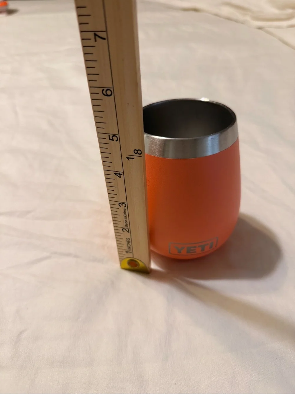 YETI Orange Stainless Travel Tumbler - Insulated Portable Cup